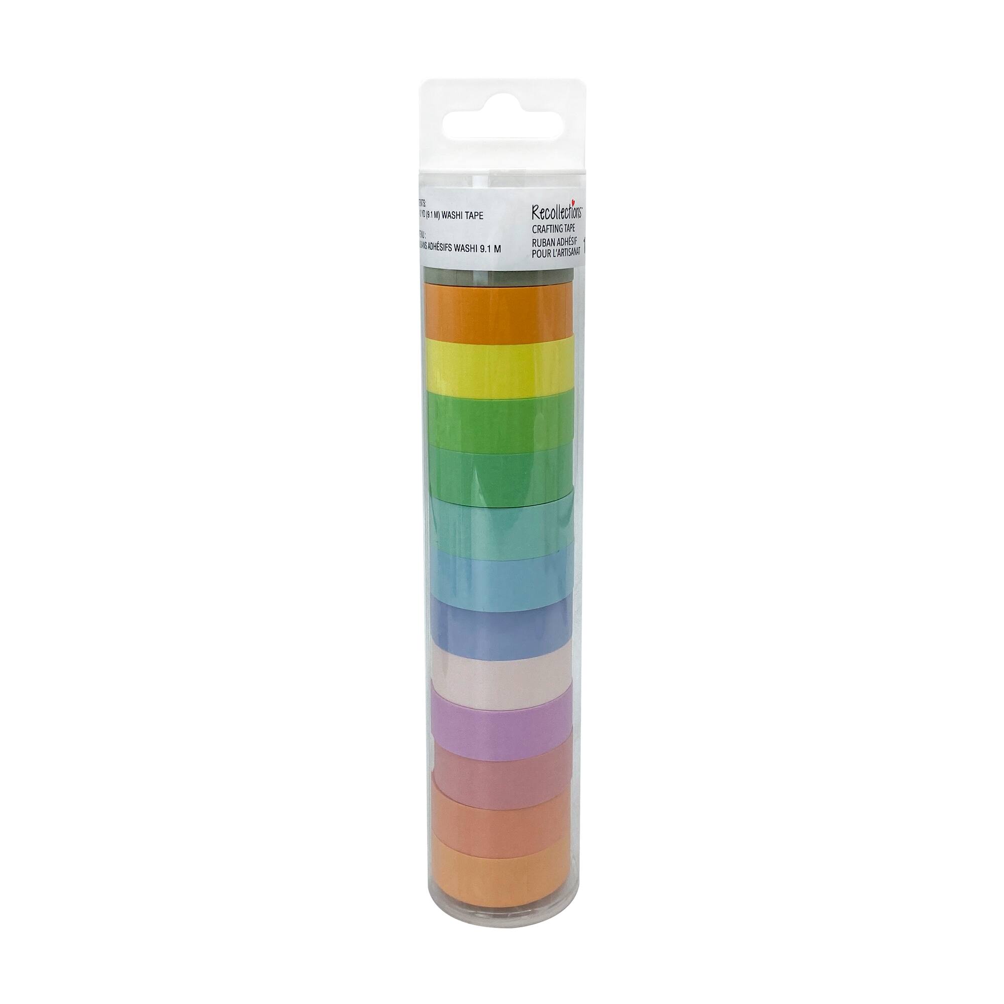 6 Packs: 13 ct. (78 total) Solid Pastel Crafting Washi Tape Rolls by Recollections™